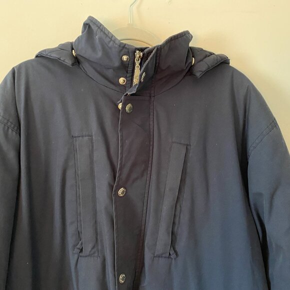Women's Sergio‎ Tacchini Navy Blue Puffer Parka Coat Jacket Size L - Picture 5 of 10